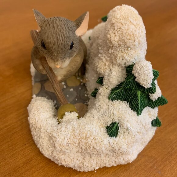 Vintage Fitz and Floyd Charming Tails "A Shoveling We Will Go" Christmas Mouse - Picture 5 of 5
